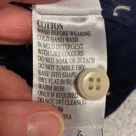 Lucie & Marc navy blue bunny rabbit button down cardigan girls size 6 - Picture 7 of 10